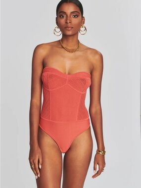 Retfrofete Lena Bodysuit in Calypso Coral Size L